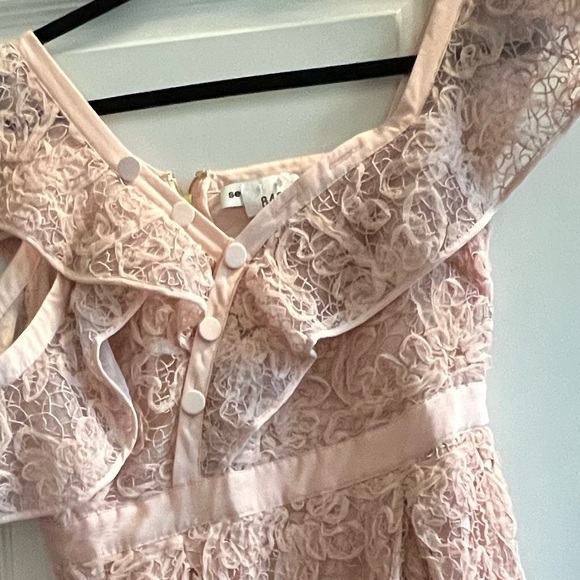 SELF-PORTRAIT Off Shoulder Lace Midi Dress dry cleaned - Picture 11 of 11